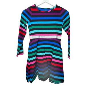 Lands’ End Girls Striped Long Sleeve Dress Size 10/12